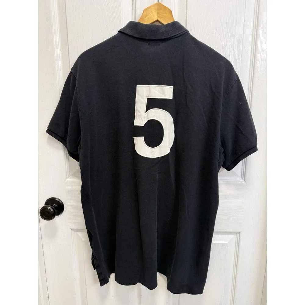Polo Ralph Lauren Shirt Mens Size 2XL Black Brooklyn Althletic Club #5 Rugby